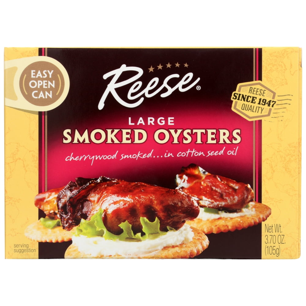 Reese Oysters, Large Smoked Oysters, 3.7 Oz.