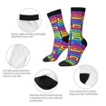 thumbnail image 3 of Rocae Cassette Tapes for Adult Socks Casual Athletic Stretchy Loose Socks for Women Men Non-Slip Middle Tube Socks, 3 of 6
