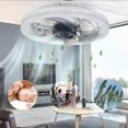 thumbnail image 2 of Ceiling Fan Light Bedroom Home E27LED Fan Light With Remote Control Speed and Brightness Adjustable, 2 of 9