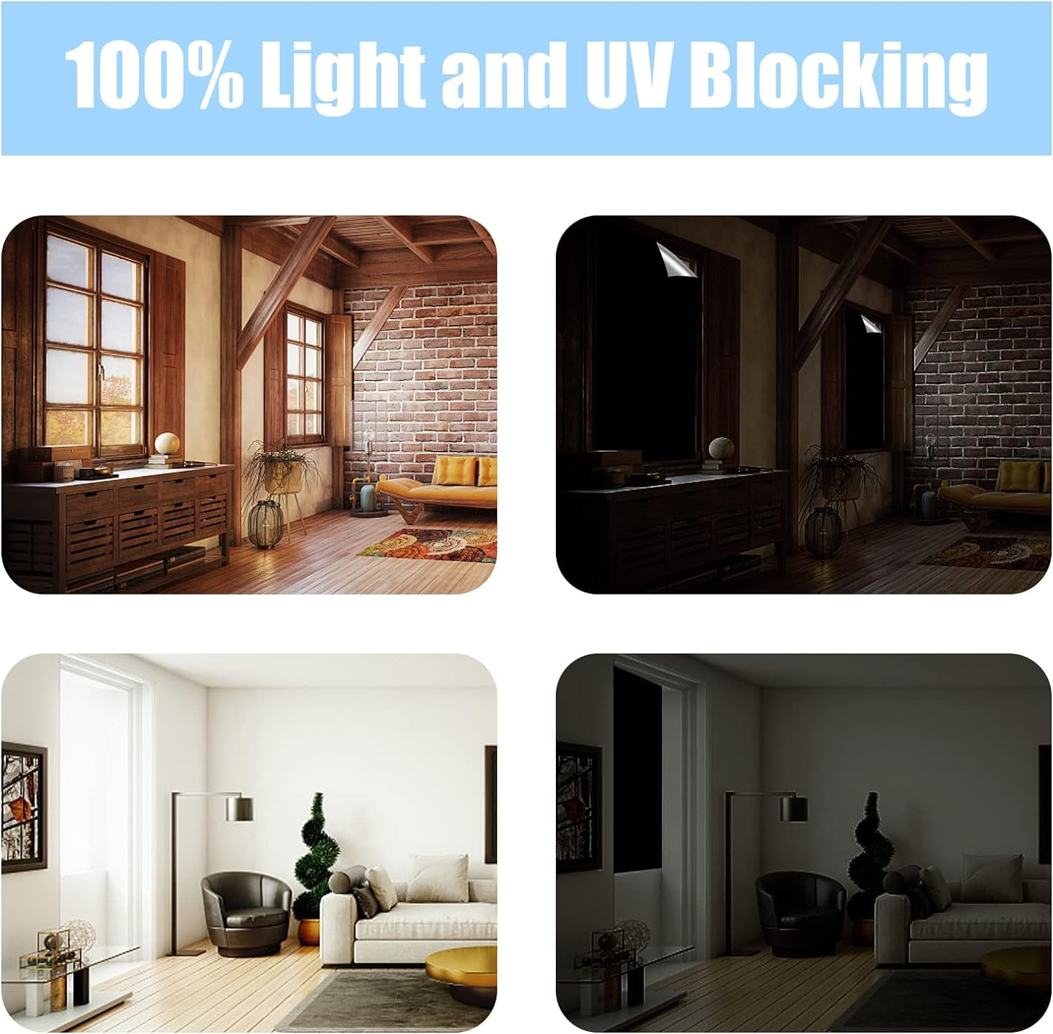 Numjaw Portable Blackout Curtains, 118" x 57" Blackout Curtains Set, Temporary Free-cutting Blackout Blind, Darkening Curtains for Bedroom, Nursery and Travel