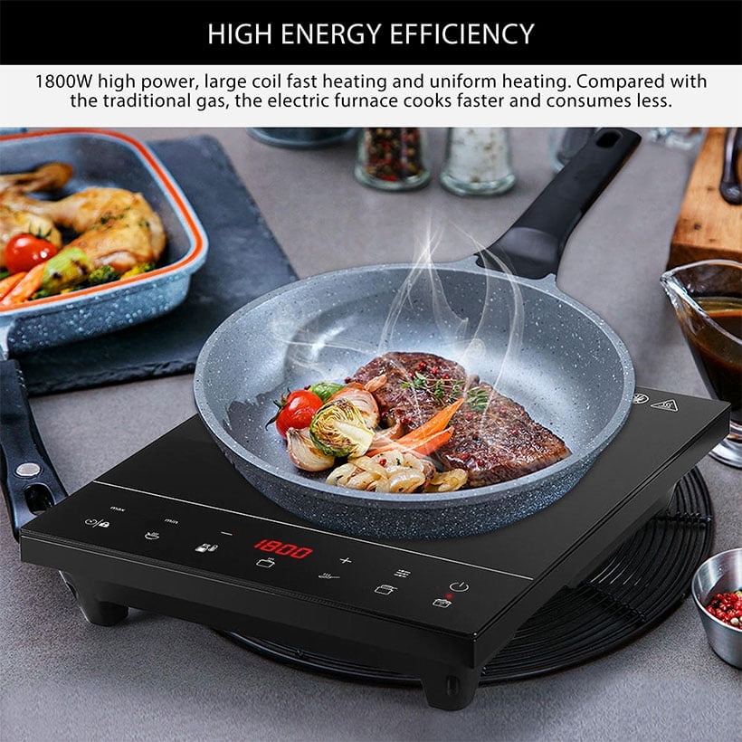 Plaque à Induction Portable 2200W - Table De Cuisson Induction Silencieuse 8 Modes Avec Capteur Tactile