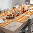 thumbnail image 3 of Fall Placemats Set of 4 Buffalo Check Orange Place Mats Thanksgiving Placemat Fall Maple Leaf Plaid FarmHouse Table Mats for Dining Kitchen Table Holiday Dinner Party Home Fall Decorations 13x19, 3 of 8
