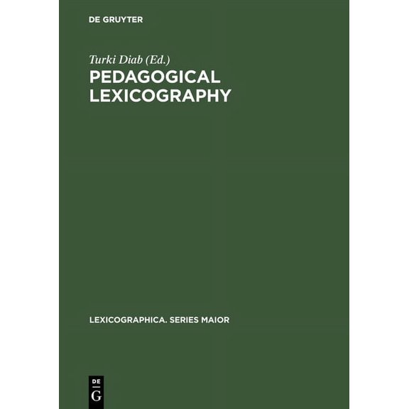 Lexicographica. Series Maior Pedagogical lexicography, Book 31, (Hardcover)