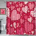 thumbnail image 2 of Newhomestyle Romantic Valentine's Day Shower Curtain Red Pink Love Heart Falling Bath Curtain Waterproof Polyester Bathroom Decorations Curtains 72x72 inch, 2 of 3