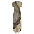 thumbnail image 3 of Gray Women Marble Graphic Loose Fit Dresses Crew Neck Dresses for Teen Girls Slip Short Sleeve Maxi Long Brunch Fall Summer Dresses 2025 Clothes Fashion M, 3 of 4
