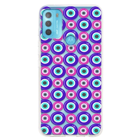 Funda InstaCase para Moto G50 4G Antigolpes Ojo Turco Morado y Rosa
