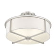 thumbnail image 6 of Livex Lighting Wesley Ceiling Mount in Brushed Nickel, 6 of 10