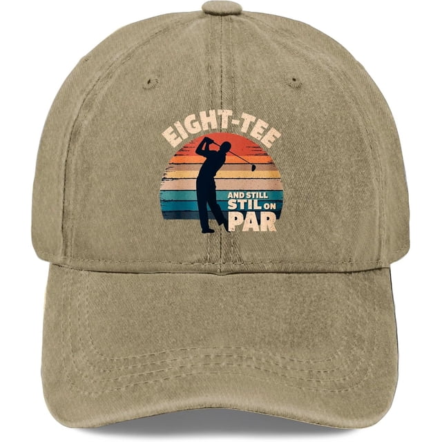 Eight Tee Still on Par Golf Hat Trucker Hat Men Funny Mesh Baseball Cap for Summer