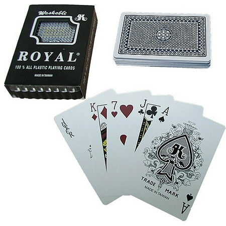 Trademark Poker One Deck, Royal Plastic Playing Cards with Star Pattern,