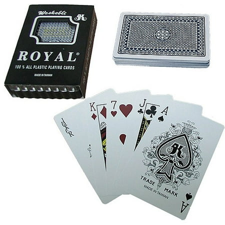 Trademark Poker One Deck, Royal Plastic Playing Cards with Star Pattern, (Best Plastic Poker Cards)