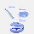 thumbnail image 4 of Niños educativos preescolar cepillo de dientes juguetes de dientes modelo de cepillado Playset Plastic TroDler Habilidad Operacional Cosplay Set Dark Blue 9 piezas Eigraketly FN001292-02, 4 of 7