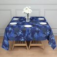 thumbnail image 3 of Pioneer Flower Floral Print Pattern Square Tablecloth, Waterproof Wipeable Spillproof Washable Table Cover for Home Kitchen Party Decor, 42"x42", 3 of 6