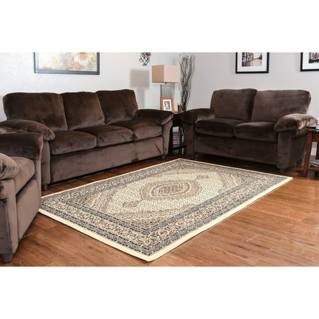 Lyndhurst Persian Treasure Linon Persian Treasures Mahi Tabriz Cream Oriental Polypropylene Rectangular Area Rug (5' x 7'6-i - 5' x 7'6