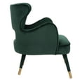 thumbnail image 3 of SAFAVIEH Blair Mid-Century Retro Wingback Accent Chair, Forest Green, 3 of 11