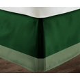 thumbnail image 3 of D.N.G. BEDDINGS 1 Piece Split Corner Two Tone Tailored Bed Skirt, Twin XL Size 8 Inch Deep Pocket, 800 Thread Count, 100% Egyptian Cotton, Solid Green/Moss Color., 3 of 3