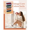 thumbnail image 5 of CoCoMangos Striped Crew Socks for Women, Cotton Retro Novelty Tube Socks Athletic Casual Fun Sock 4 Pairs, Size 5-10, 5 of 7