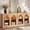 Natural Oak, variant on Aheaplus 94" Farmhouse Arched Console Table with LED Lights & Adjustable Shelves - Sideboard Buffet Storage for Entrance, Hallway, Living Room,Black&Rustic