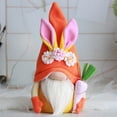thumbnail image 2 of STPToys Easter Gnomes Decorations,Bunny Spring Swedish Rabbit Plush Scandinavian Faceless Dwarf Elf Gift for Table Ornament Home Decor - Orange, 2 of 4