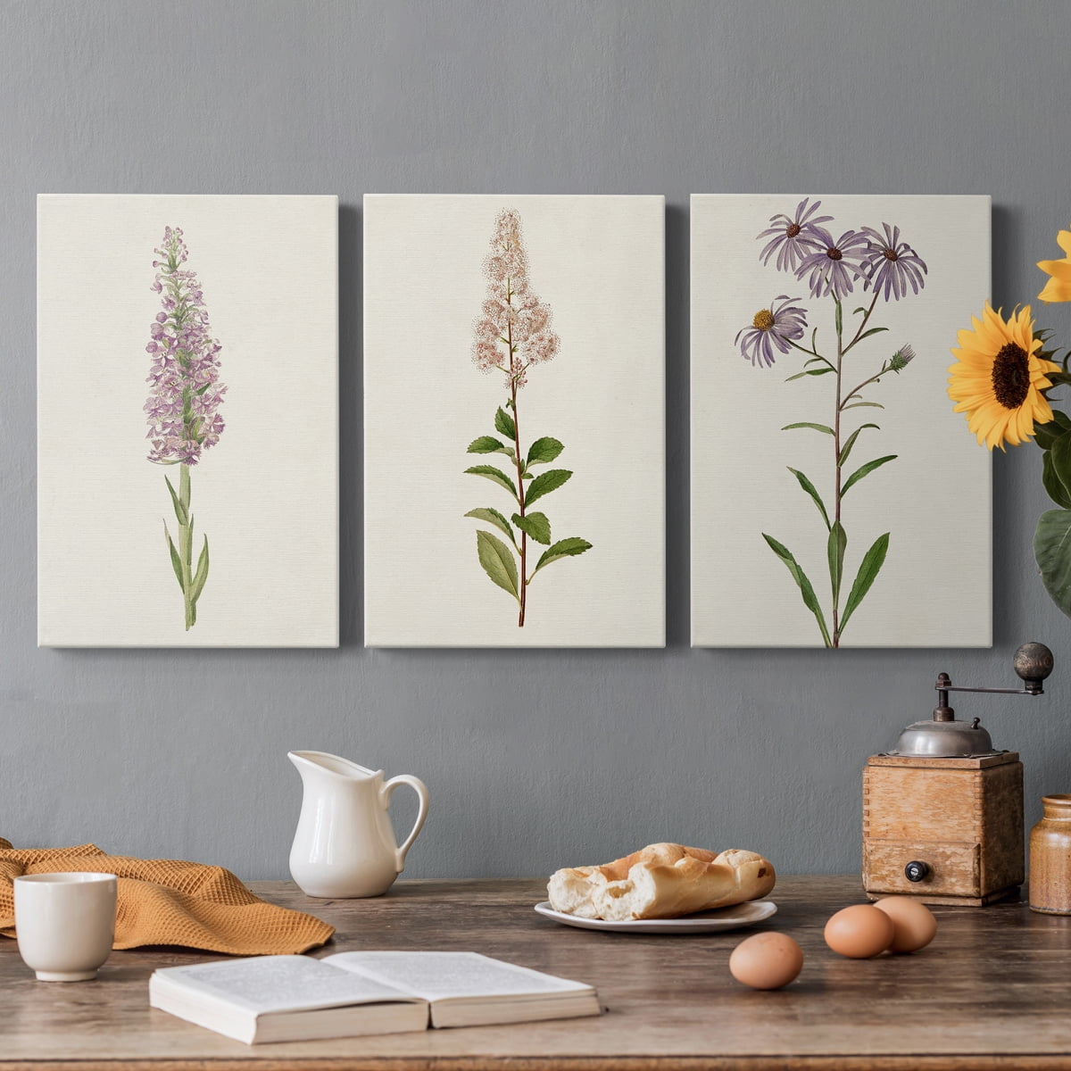 Mauve Garden Flowers I Premium Gallery Wrapped Canvas - Ready to Hang - 18 x 27 Each