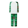 thumbnail image 5 of Christmas Pajamas for Family Long Sleeve Santa Hat Print Tops + Buffalo Plaid Pants Set Winter Sleepwear, 5 of 10
