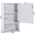 thumbnail image 2 of Gymax Armoire Murale 27,5 Pieds' H Armoire de Rangement de Salle de Bain Étagère Réglable, 2 of 10
