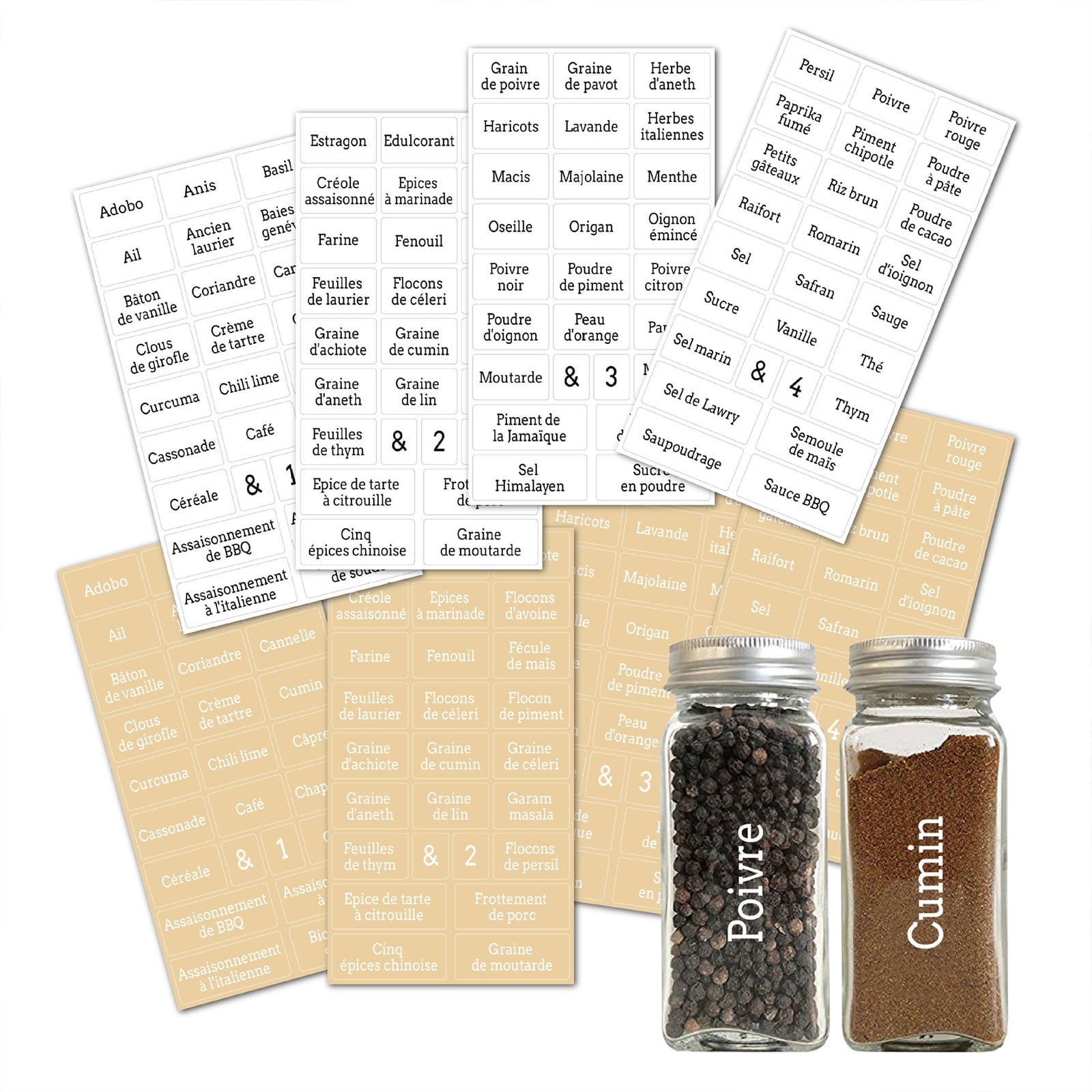 8*spice labels Pantry Labels 274 stickers in total R4C9 