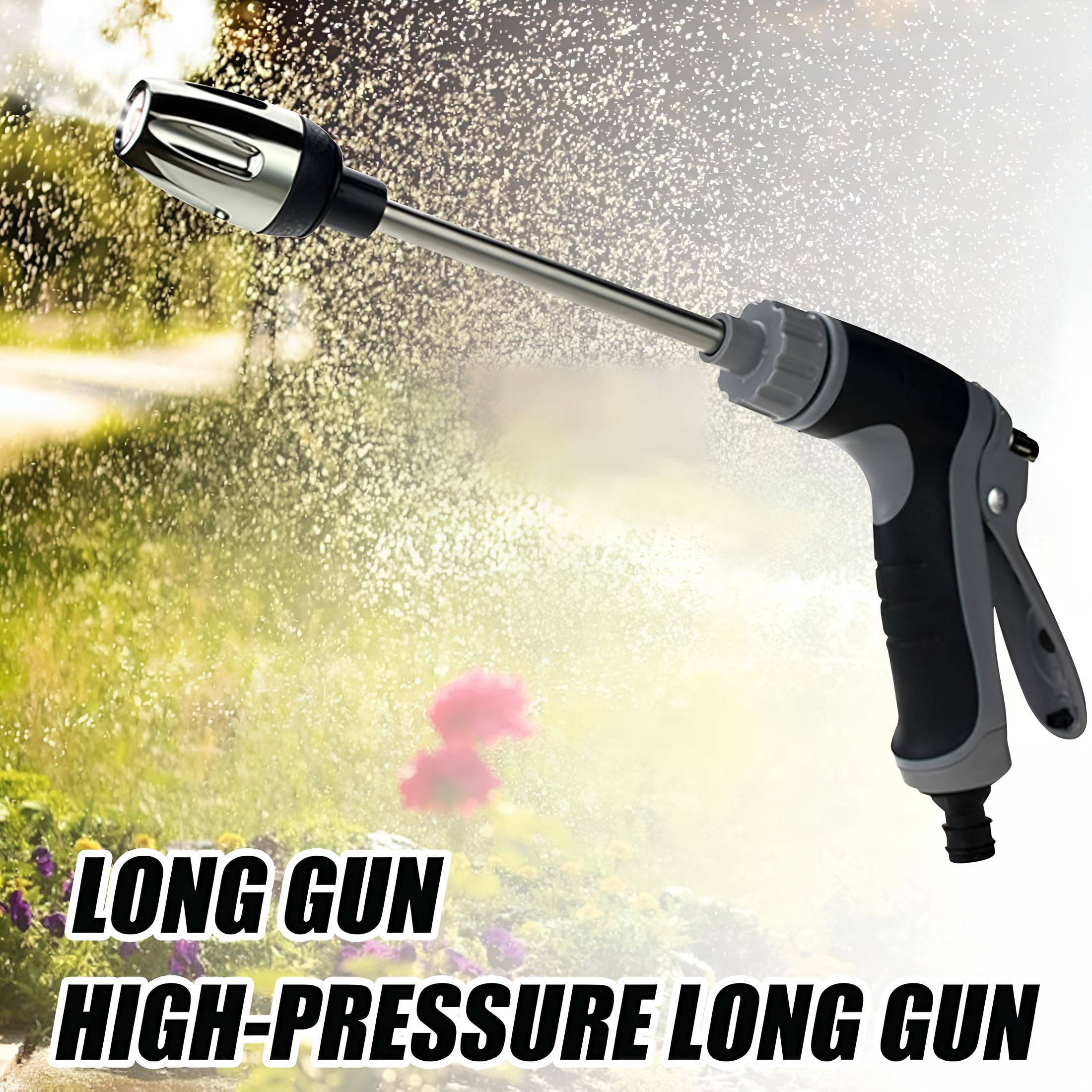 CURYMAY Pressure Washer, Pressure Washer Nozzle, 15x More Powerful Than Hoses, Universal Compatibility, 360° Rotating for Three Spray Modes, Effortless Dirt Removal (Water Gun+Foam Pot+3 Connector)