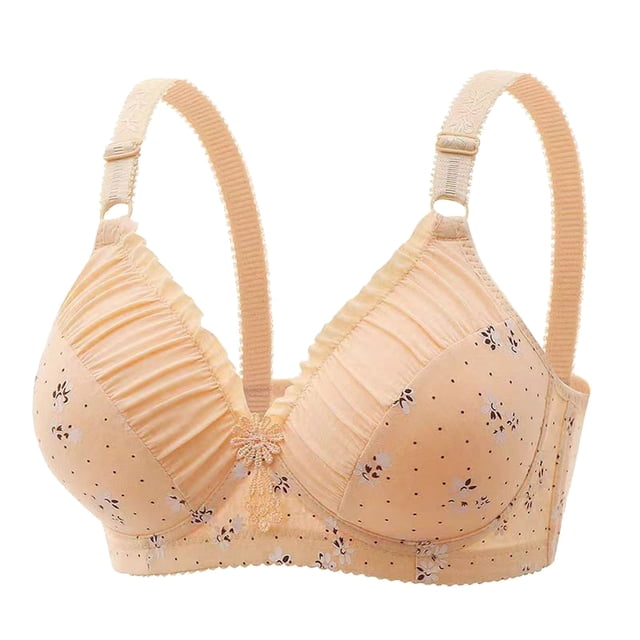 Women Solid Color Wireless Sports Seamless Push Up Adjustable Yoga Sleep Large Bra For Everyday Comfort And Support