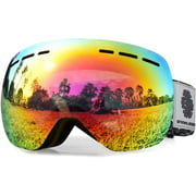 Ski Goggles Kids with Frameless Lens Anti-Fog 100% UV Snowboard Goggles Youth