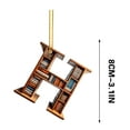 thumbnail image 3 of Nmdmisc Christmas Tree Book Ornaments Letter Shaped Bookshelf Pendant, Book Lovers Librarian Ornament for Christmas Acrylic Ornament Book Lover Gift (H), 3 of 9