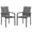 Dark Grey, variant on Outsunny Set of 2 Outdoor Garden Chairs, Stackable Patio Dining Chairs