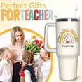 thumbnail image 2 of Teacher Gifts for Women -40Oz Tumbler Appreciation Gifts for Teachers Birthday Teachers'' Day Gifts Stainless Steel Tumbler with Handle and Straw Lid Cup Mug, 2 of 6