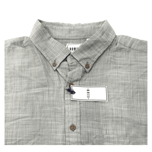 ROWM shirts for men 100% COTTON GREEN XL.