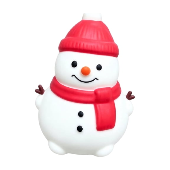Cute Snowman Squishy Hand Fidget Toy Squeeze Stress Ball Slow Rising Cute Squishy for Kids Teens Adults Travel Portable Desk Decoration Party Random Style Shipped