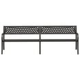 thumbnail image 3 of vidaXL Twin Garden Bench 246 cm Black Steel, 3 of 5