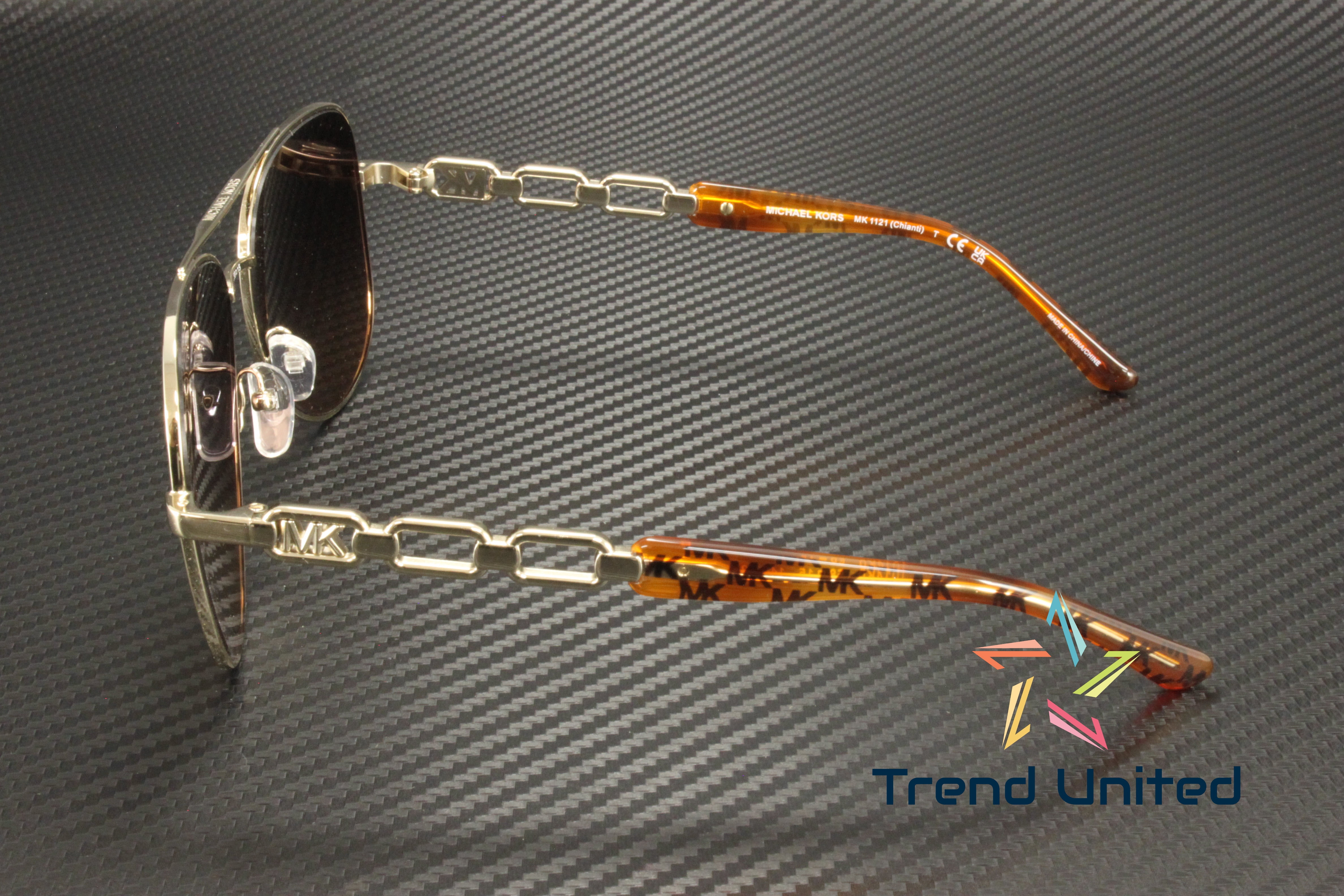 Michael Kors MK 1121 Metal Womens Aviator Sunglasses Light 