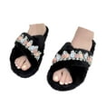 thumbnail image 3 of Gaexia Winter Slippers for Women,Fashionable Slippers Cozy Floral Slippers Warm Indoor Soft Bottom Footwear for Comfort and Style,Outdoor Slippers, 3 of 7