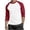 *Red, variant on VBVC Men's 3/4 Sleeve Raglan Stretchy T Shirt , Color Block Crew Neck Tops For Men, S-4XL