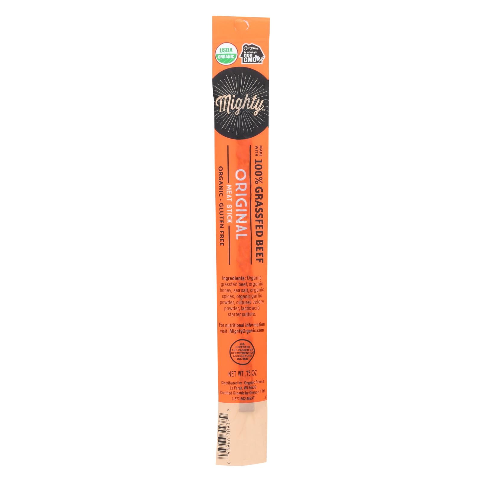 Mighty Organic, Organic 100% Grassfed Beef Mighty Stick, Original, 0.75oz, 24-pack