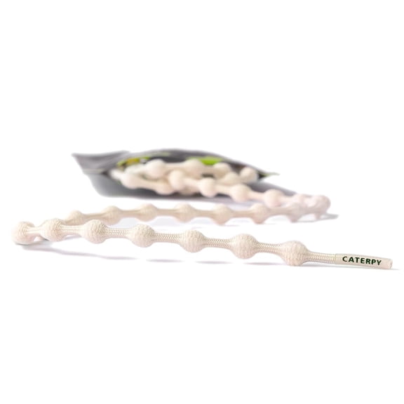 Caterpy RUN | Ultimate No Tie Shoelaces for Adults & Kids | Versatile & Easy-to-Use Shoe Laces (Bone White, Standard 30in / 75cm)