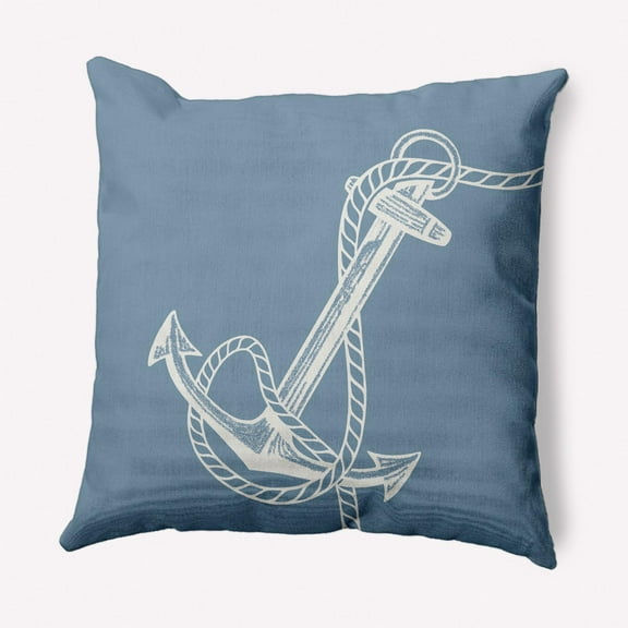 E by Design Anchored Nautical Indoor/Outdoor Throw Pillow