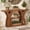 Brown, variant on Tarnorci Arc Console Table Wood Sofa Table Behind Couch Waist Shaped Base for Hallway Foyer Entry