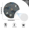 thumbnail image 5 of 15 Inch Round Grid Plate Mats Heat Non-Slip Resistant PVC Placemats for Kitchen Dining Table Decor Brown-blue Butterfly Pattern 1PCS, 5 of 5