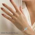 thumbnail image 3 of JKR 925 Sterling Silver Topaz Birthstone Bracelet for Women Dainty Infinity Bracelet Fine Jewelry Birthday Gifts for Her Mom Wife, 3 of 7
