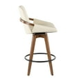 thumbnail image 2 of Cosmo Mid-Century Counter Stool in Walnut and Cream Faux Leather by LumiSource, 2 of 8