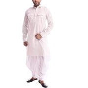 Royal Kurta Mens Linen Pathani Kurta Salwar Beige