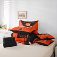 thumbnail image 6 of Homewish Boys Ball Game 7-Piece Bedding Comforter Set,Hockey Sport King Bedding Sets,Orange Black Bed Sheets For Boys Kids,Super Cozy Room Decor Reversible, 6 of 8