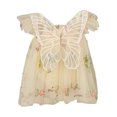thumbnail image 3 of Curuila Infant Toddler Girls Mesh Dress Flutter Sleeve Floral Embroider Square Neck Party Fashionable Dresses For Girls Size 3-6 Months, 3 of 7