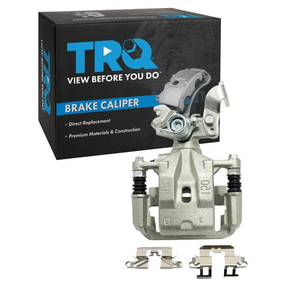 TRQ Rear Left Brake Caliper w/Bracket Drivers Side Compatible with 2006-2012 Ford Fusion 2007-2012 Lincoln MKZ 2006 Zephyr 2006-2013 Mazda 6 2006-2011 Mercury Milan