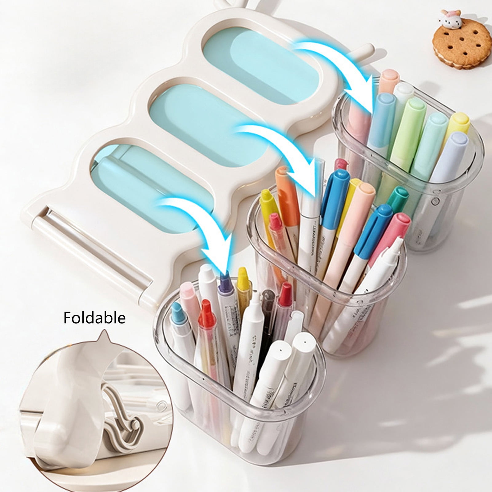 Angled Desktop Storage Box, Multi-Functional Organizer for Stationery, Desk Accessories, Space-Saving Storage Solution, Office & Home Desk Organization, Desk Supplies Holder